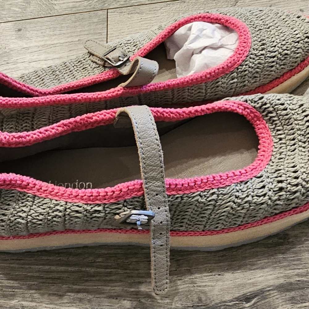 Women's Gray and Pink Loafers - Picture 6 of 9